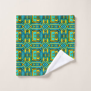 Mosaïque en miroir : Anamorphique vert jaune & ble