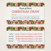 Mosaïque festive, raffle de Noël Billets (Devant & derrière)