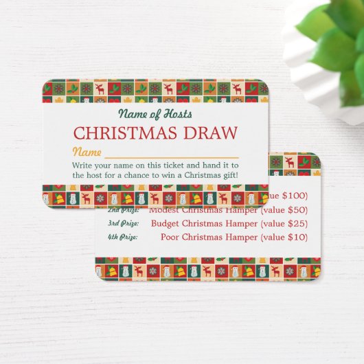 Mosaïque festive, raffle de Noël Billets (Bureau)