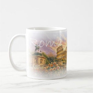 Mosaïque LZO01C de ROME, Latium, Italie, Tasse à c