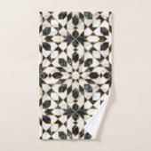 Mosaïque marocaine noire et Marbre blanc (Serviette à main)