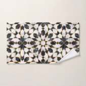 Mosaïque marocaine noire et Marbre blanc (Serviette à main)