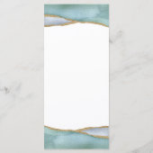 Mosaïque moderne menu mariage or accent or (Dos)