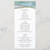 Mosaïque moderne menu mariage or accent or (Devant)