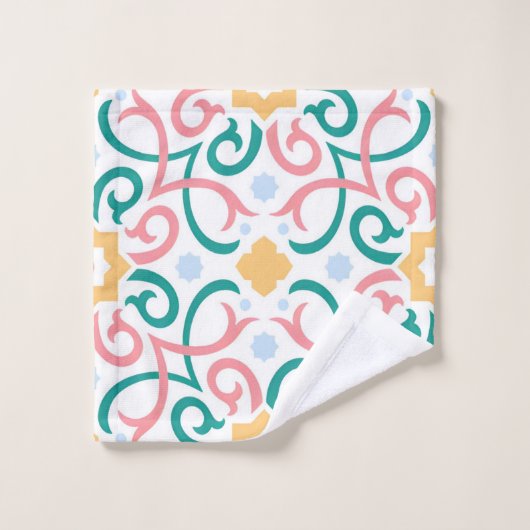 Mosaïque/pastel/ressort (Gant de toilette)