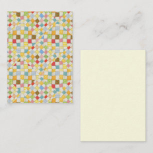 MOSAÏQUE QUILT 3.5x2.5 Carte plate / Crème / Verti