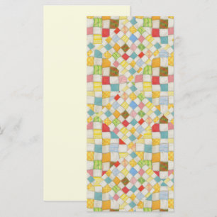 MOSAÏQUE QUILT 4x9 Carte plate / Crème / Verticale