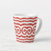 MOSAÏQUE ROUGE Latte Mug (Angle droit)