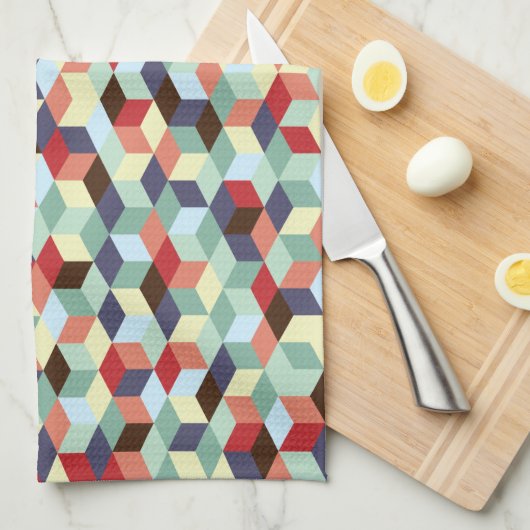Mosaïque, serviette (Quart Plié)