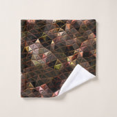 Mosaïque triangulaire de couleur Brown avec léger  (Gant de toilette)