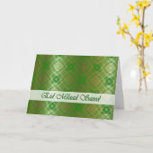 Mosaïque verte d'anniversaire arabe sur carte de v (Fleur jaune)