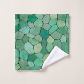 Mosaïque verte de la mer (Gant de toilette)