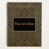 Mosaïque vintage noire et or (Devant)