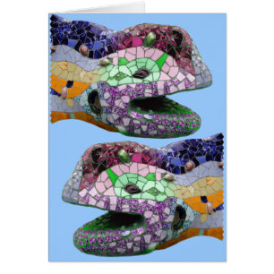 Mosaïques de tête de lézard de Gaudi