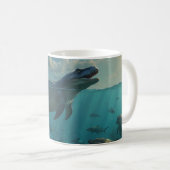 Mosasaur (Dinosaur Art) Mug (Devant droit)