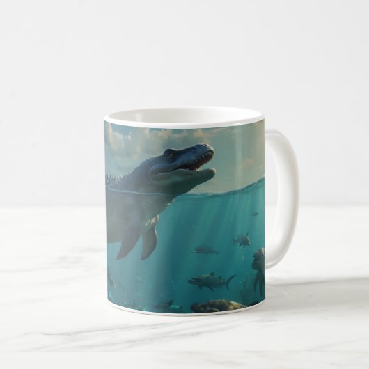 Mosasaur (Dinosaur Art) Mug (Devant droit)
