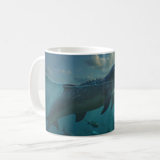Mosasaur (Dinosaur Art) Mug (Devant gauche)