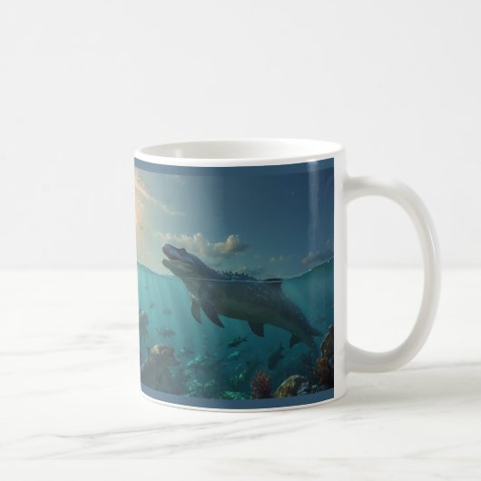 Mosasaures bronzants (Dinosaure Art) Mug (Droite)