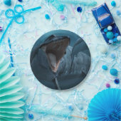 Mosasaurus achtervolgde haai papieren bordje (Feest)