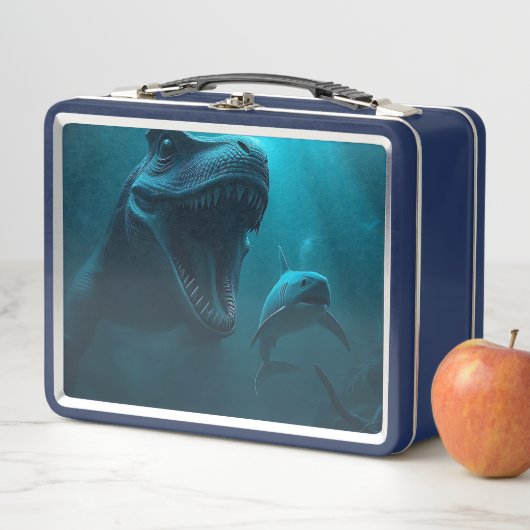 Mosasaurus chasing shark (In situ)