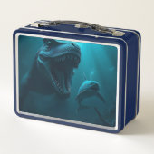 Mosasaurus chasing shark (Achterkant)