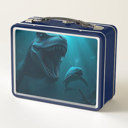 Mosasaurus chasing shark (Achterkant)