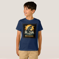 Mosasaurus Oceaan Roofdier Vintage Zonsondergang D