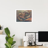  Mosasaurus vs. Ichthyosaurus Print (Thuiskantoor)