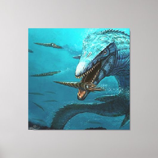 Mosasaurusjacht Canvas Afdruk (Voorkant)
