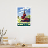 Moscou, carré rouge, Russie, vintage, affiche voya (Cuisine)