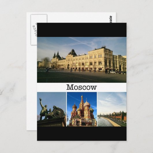 Moscou, Carte postale (Devant / Derrière)