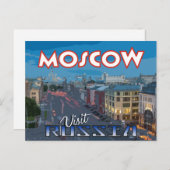 Moscou, carte postale de la série Visit Russia (Devant / Derrière)