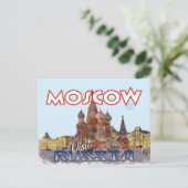 Moscou, carte postale de la série Visit Russia (Debout devant)