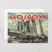 Moscou, carte postale de la série Visitez la Russi (Devant / Derrière)