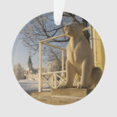 Moscou. Hiver. sculpture de lions (devant)