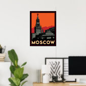 moscou russie kremlin art déco voyage rétro (Bureau à domicile)