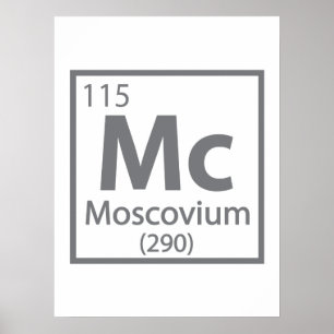 Moscovium - Tableau périodique scientifique russe