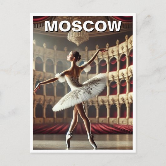 Moscow Ballet Dancer Travel Briefkaart (Voorkant)