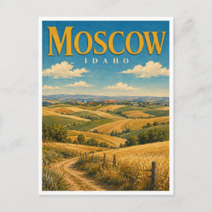 Moscow Idaho Palouse Hills GeoSaga Briefkaart