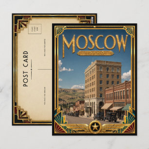 Moscow Idaho Vintage Art Deco Gouden Tijdperk Briefkaart