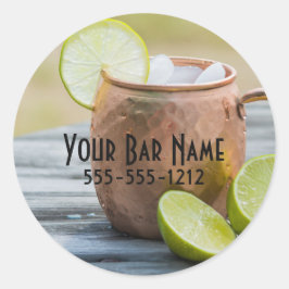 Moscow Mule Advertentie Ronde Sticker