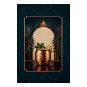 Moscow Mule Art Deco Poster Bar Kunst Perfect Poster