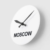MOSCOW WORLDWIDE TIMEZONE CLOCK SET RONDE KLOK (Hoek)