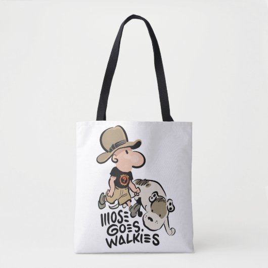 Mose Goes Walkies Canvas tas (Voorkant)