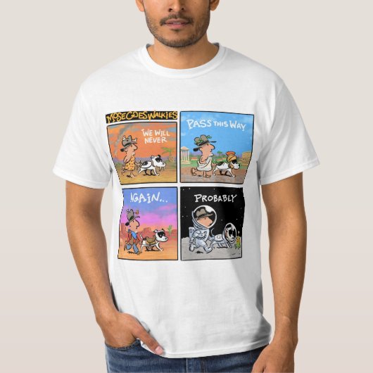 Mose Goes Walkies Color T-shirt (Voorkant)