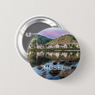 Moselle Ediger Eller Sunset River Cochem Souvenir Ronde Button 5,7 Cm