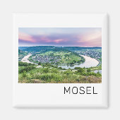 Moselle Loop Sunset Kroev Panorama Duitsland Magneet (Voorkant)