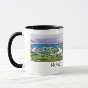 Moselle Loop Sunset Kroev Panorama Duitsland Mok