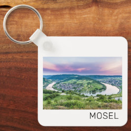 Moselle Loop Sunset Kroev Panorama Duitsland Sleutelhanger