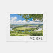 Moselle Loop Trittenheim Panorama Germany Souvenir Fleece Deken (Voorkant (Horizontaal))